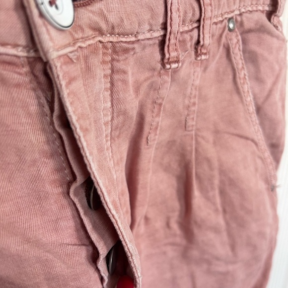 Free People We The Free Utility Harem Shorts Rose Pink Size 2 Button Fly - Picture 6 of 8